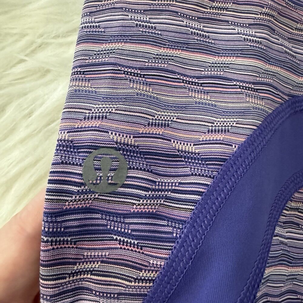 Lululemon Cropped Leggings Women’s Run Inspire Crop II Luxtreme Space Dye Size 4 - Picture 6 of 12